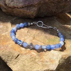 Agate and Adventurine Gemstone Bracelet